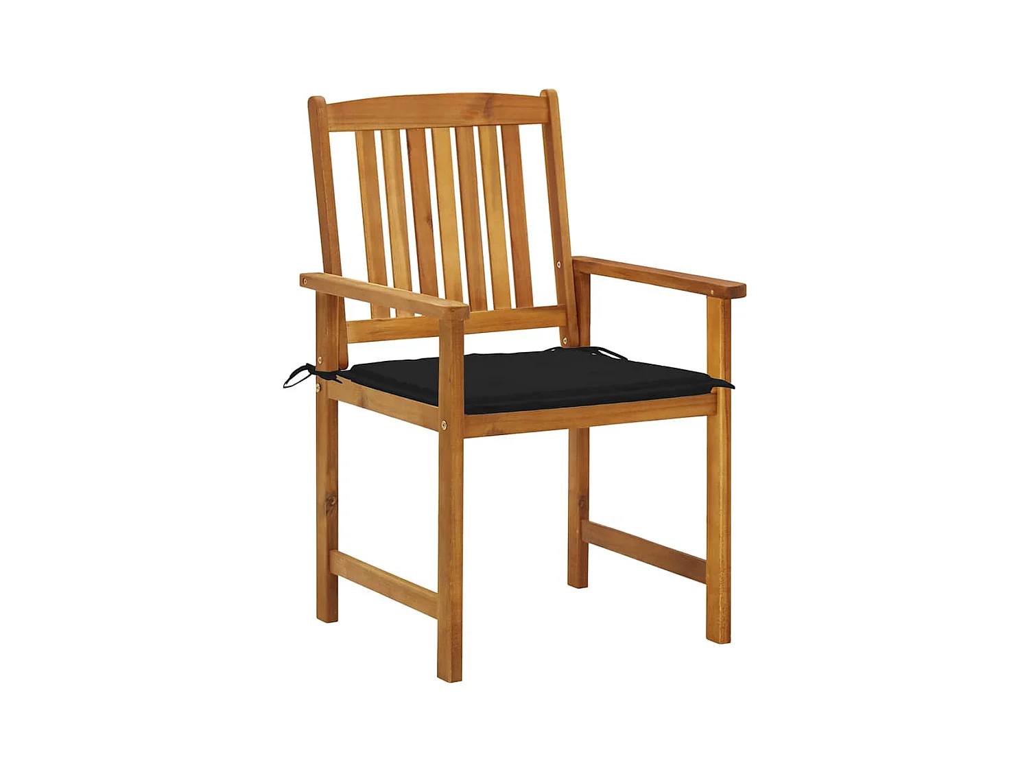 Chaises de jardin avec coussins 2 pièces Bois d'acacia massif