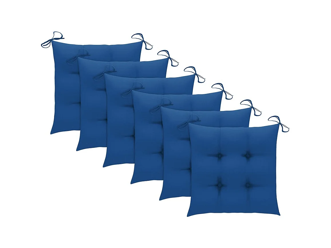 Sillas de jardín y cojines 6 unidades madera maciza de acacia