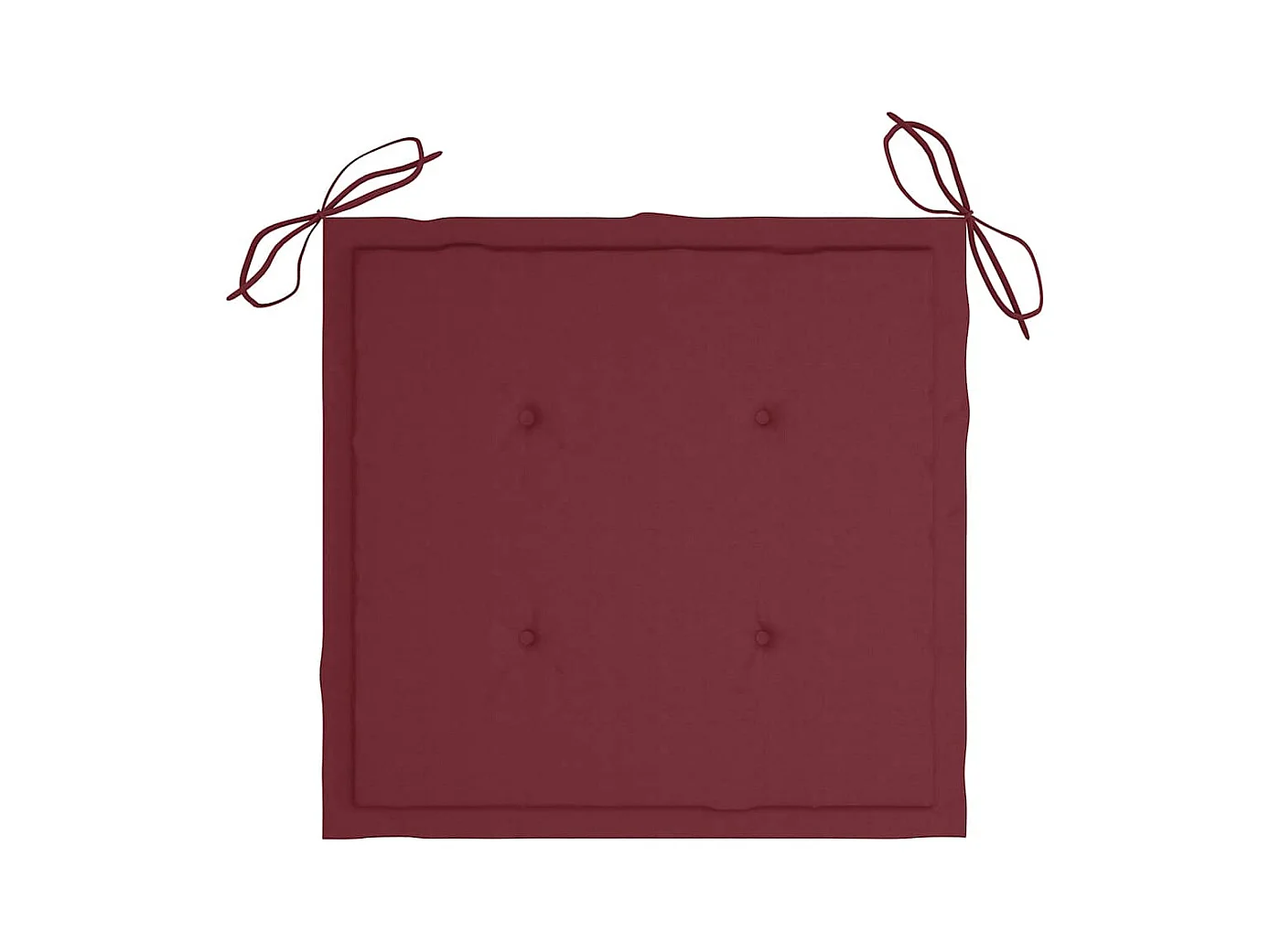 Chaises de jardin avec coussins bordeaux 8 pièces Teck massif