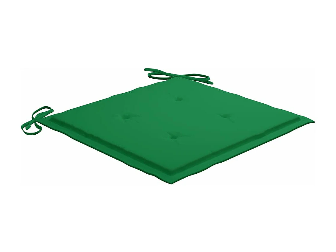 Chaises de jardin avec coussins 2 pièces Teck solide et acier