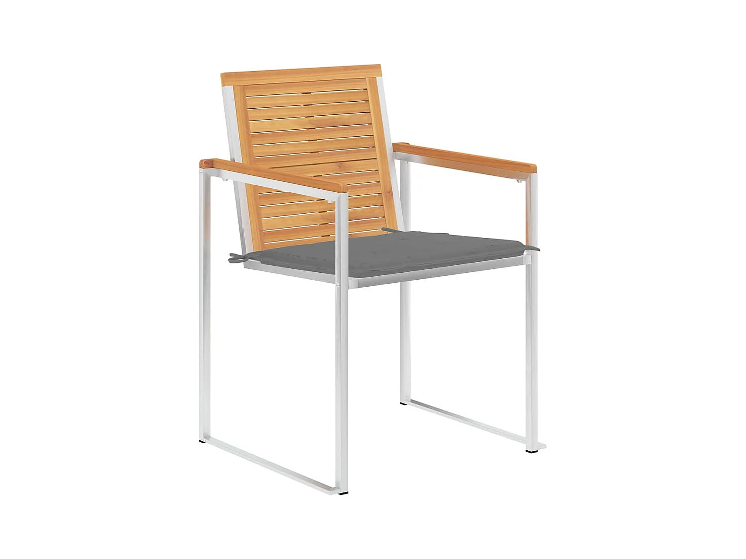 Chaises de jardin 4 pièces avec coussins Bois de teck massif