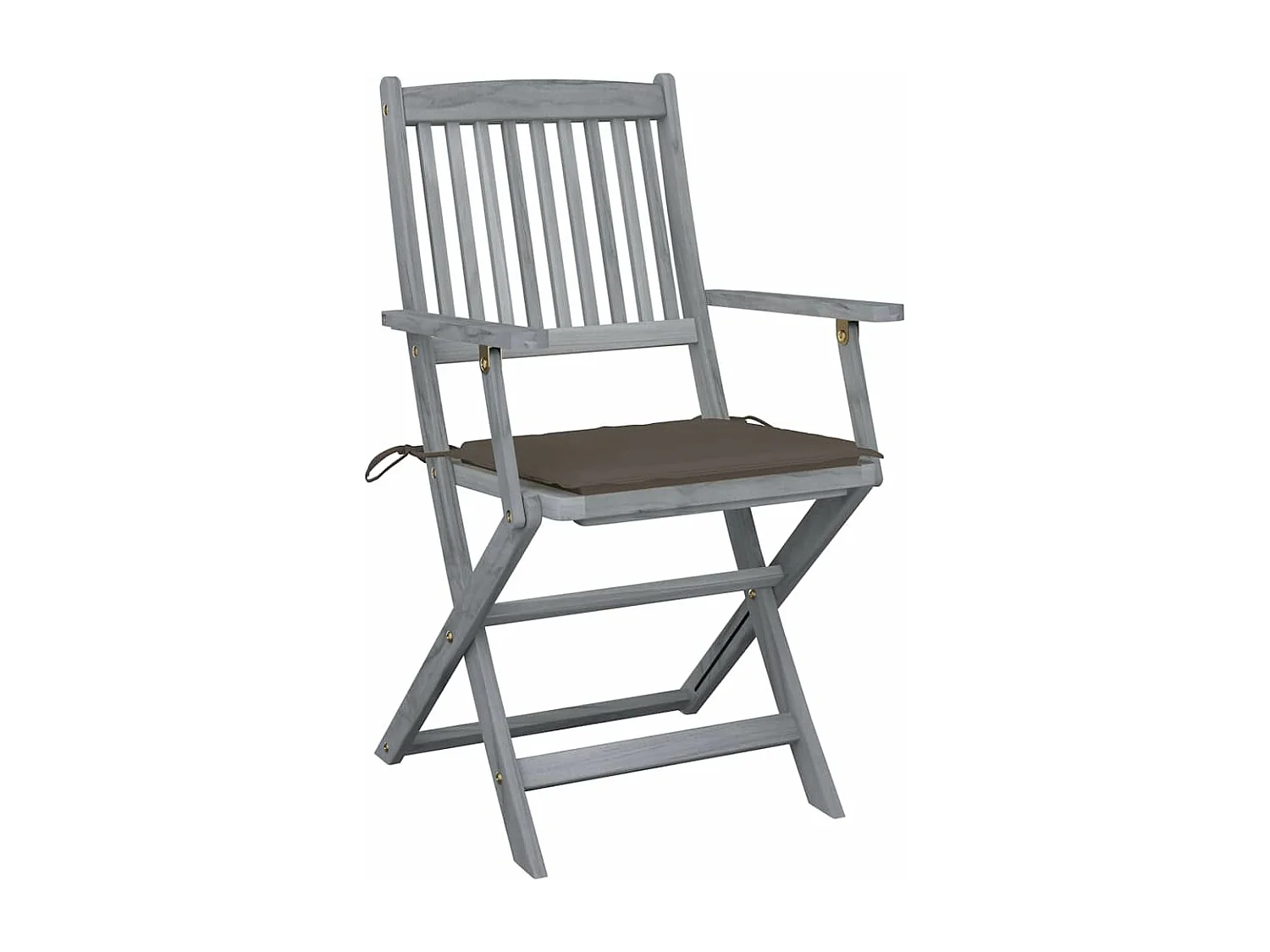 Cadeiras exterior dobráveis com almofadões 6 peças acácia maciça