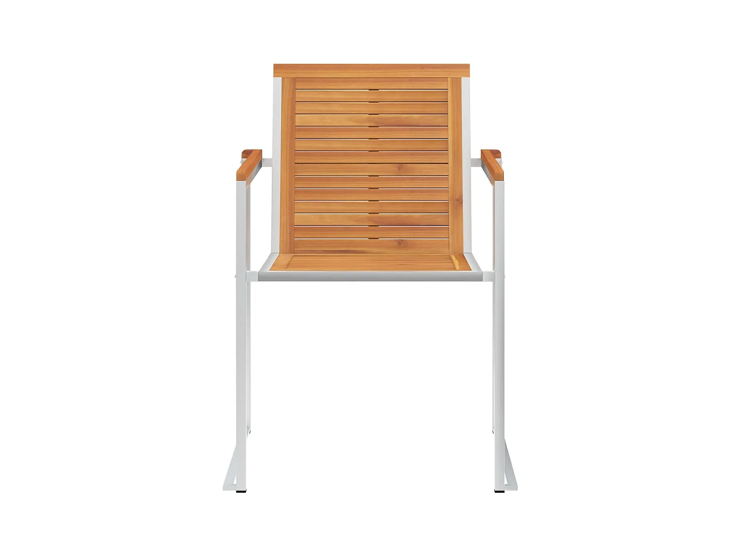 Chaises de jardin avec coussins 2 pièces Acacia solide et acier