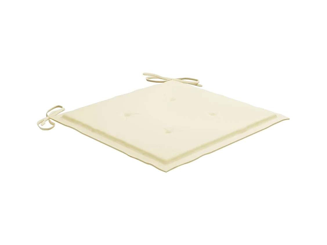 Chaises de jardin avec coussins 2 pièces Acacia solide et acier