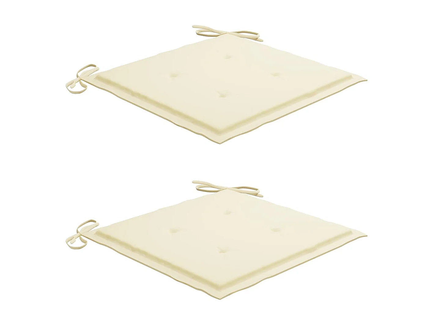 Chaises de jardin avec coussins 2 pièces Acacia solide et acier