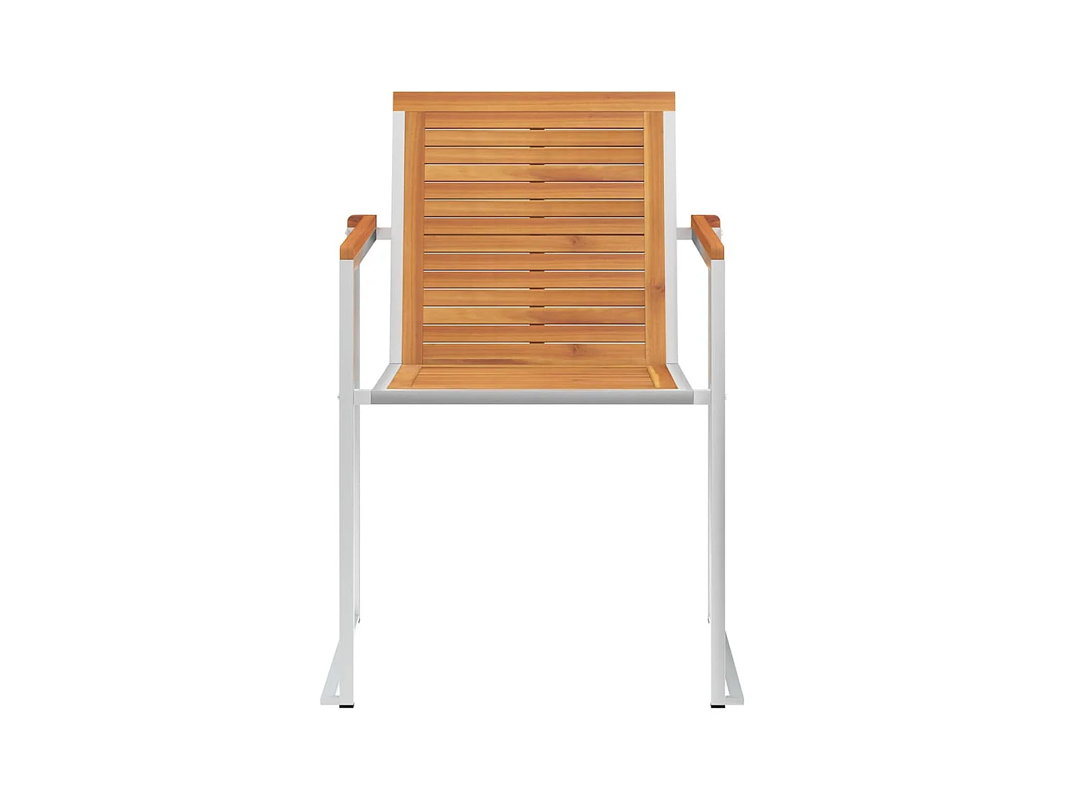 Chaises de jardin avec coussins 2 pièces Acacia solide et acier