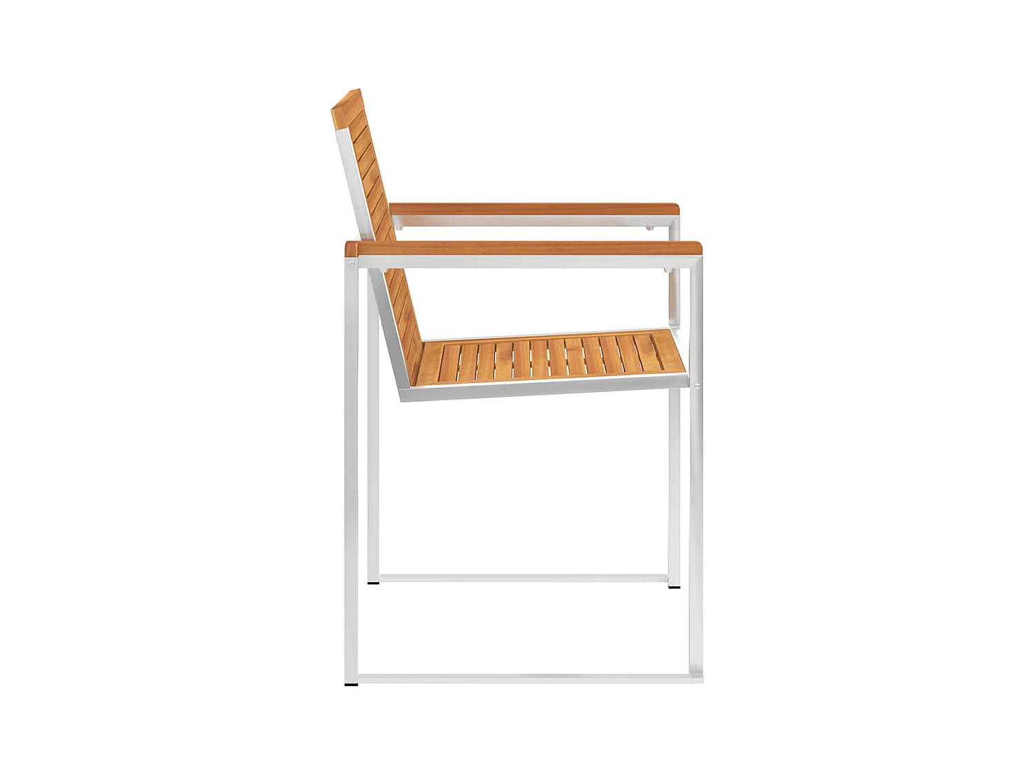 Chaises de jardin avec coussins 2 pièces Acacia solide et acier