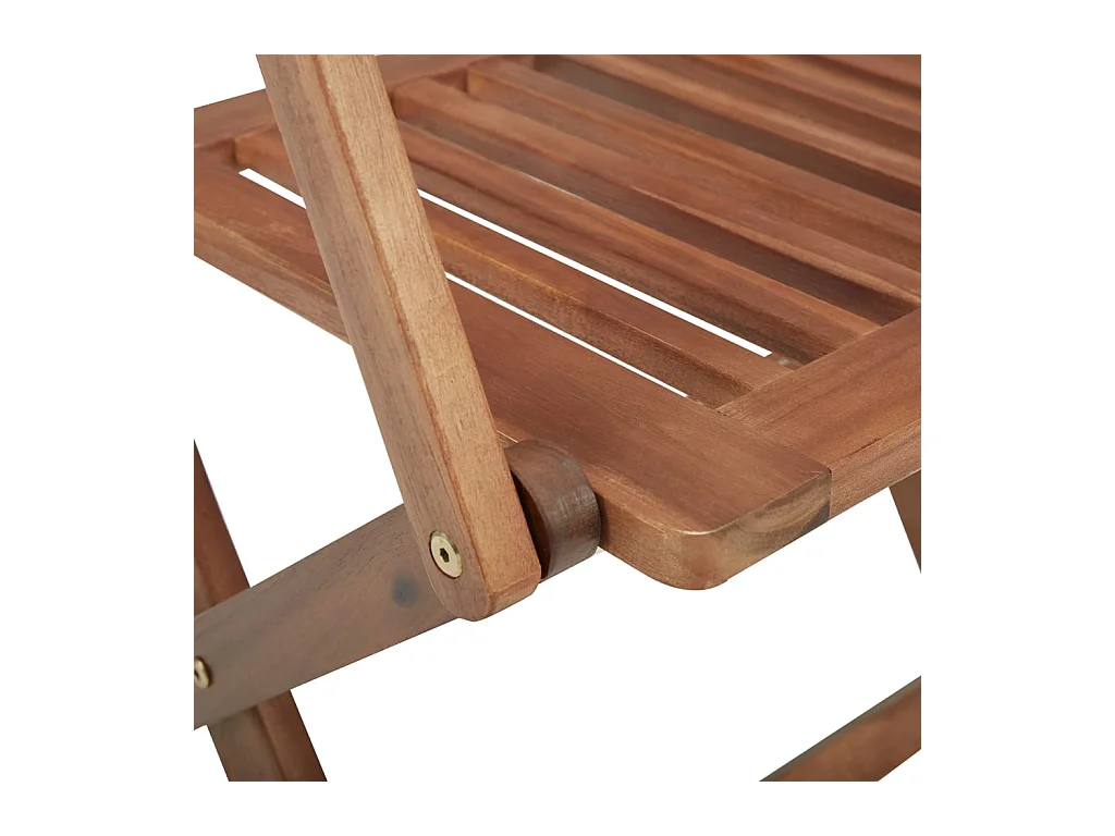 Chaises pliables de jardin 2 pièces avec coussins Bois d'acacia