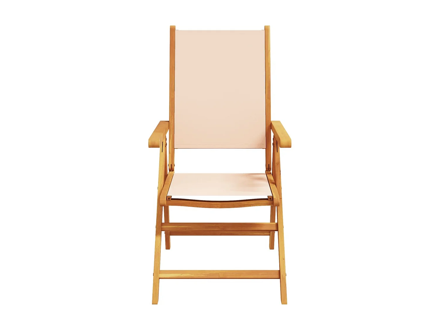 Sillas jardín reclinables 4 unidades madera maciza y tela beige