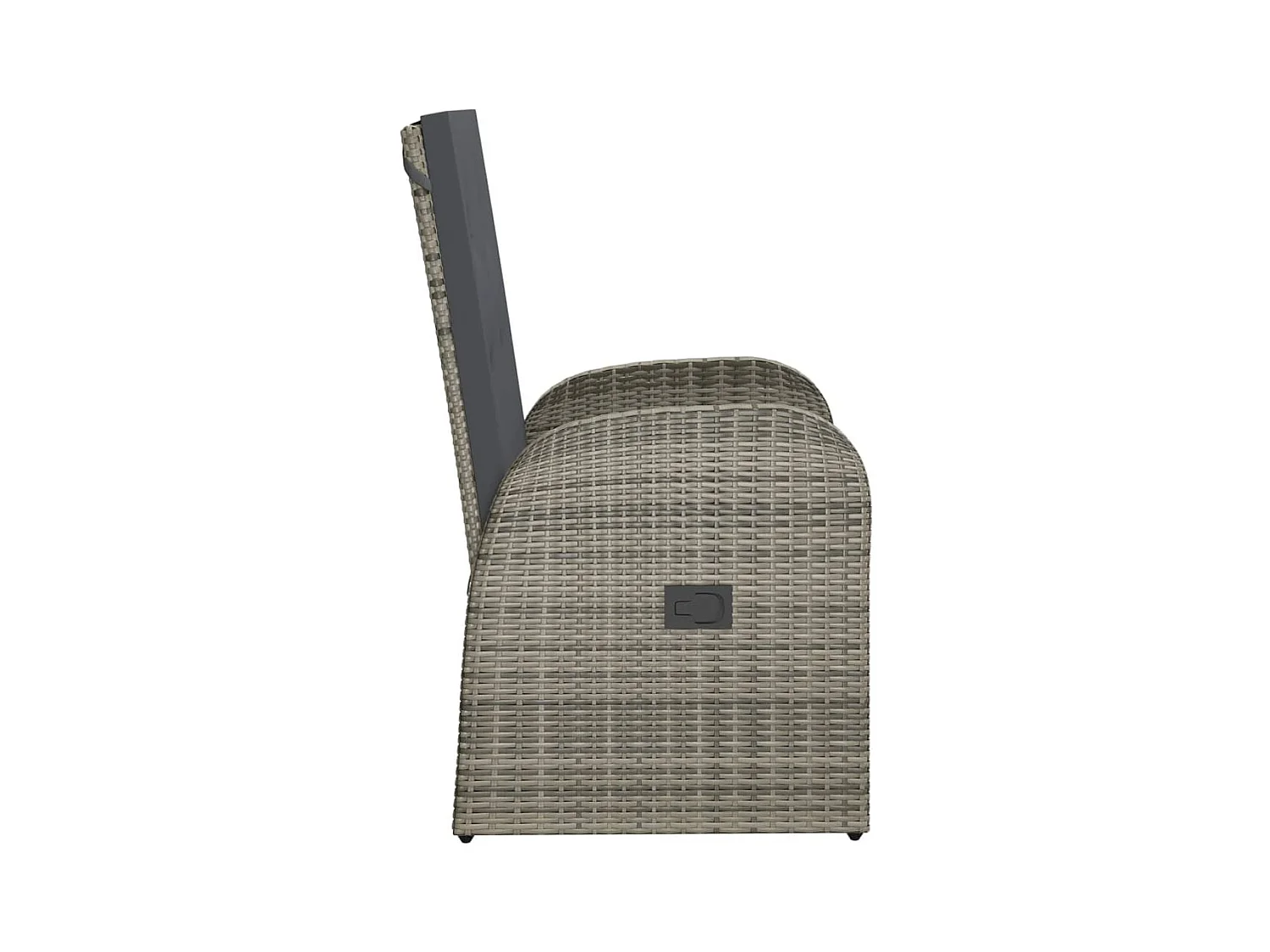 Chaises de jardin inclinables coussins 2 pièces Gris Résine tressée