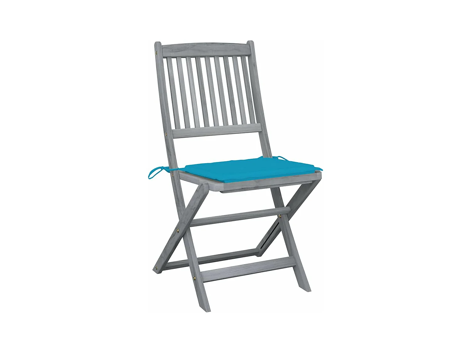 Chaises pliables d'extérieur 6 pièces avec coussins Bois d'acacia