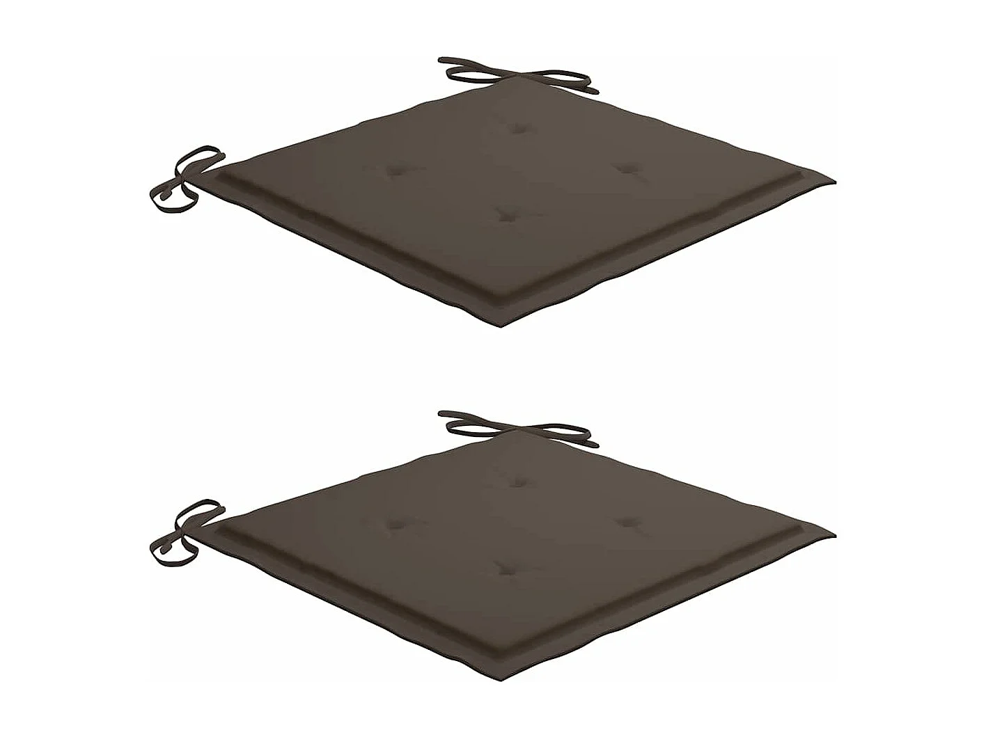 Chaises de jardin avec coussins 2 pièces Acacia solide et acier