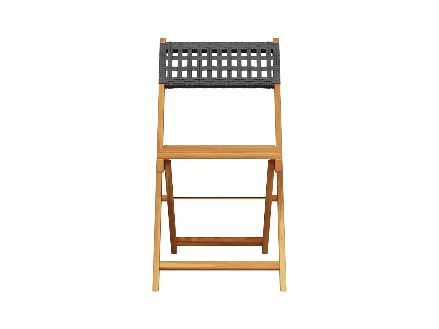 Chaises de jardin pliantes lot de 8 noir poly rotin bois massif