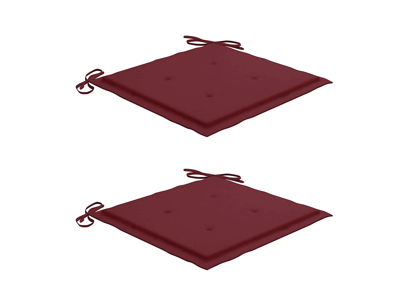 Chaise à bascule avec coussin rouge bordeaux Bois de teck