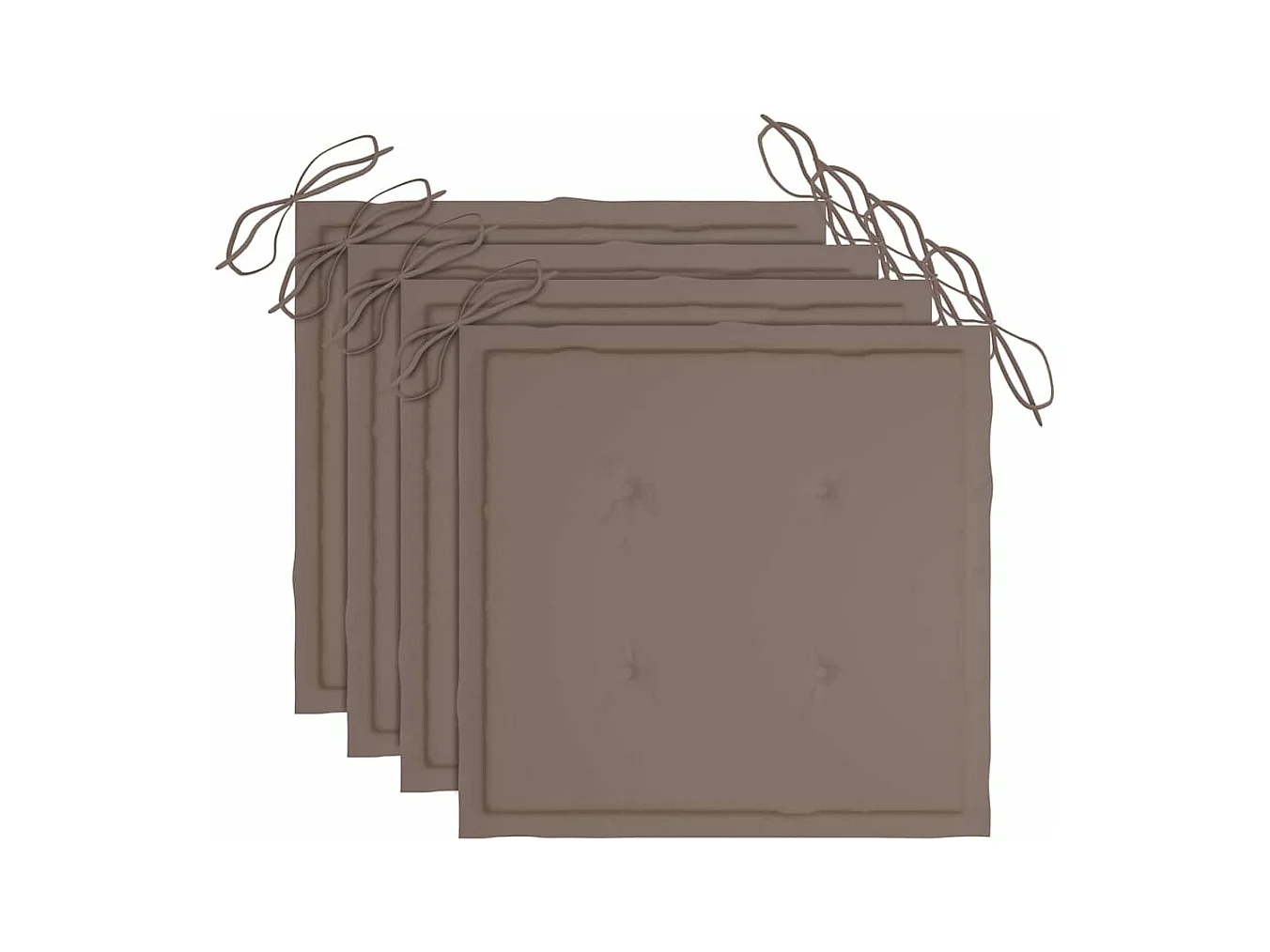 Sillas de jardín 4 unidades con cojines madera maciza teca