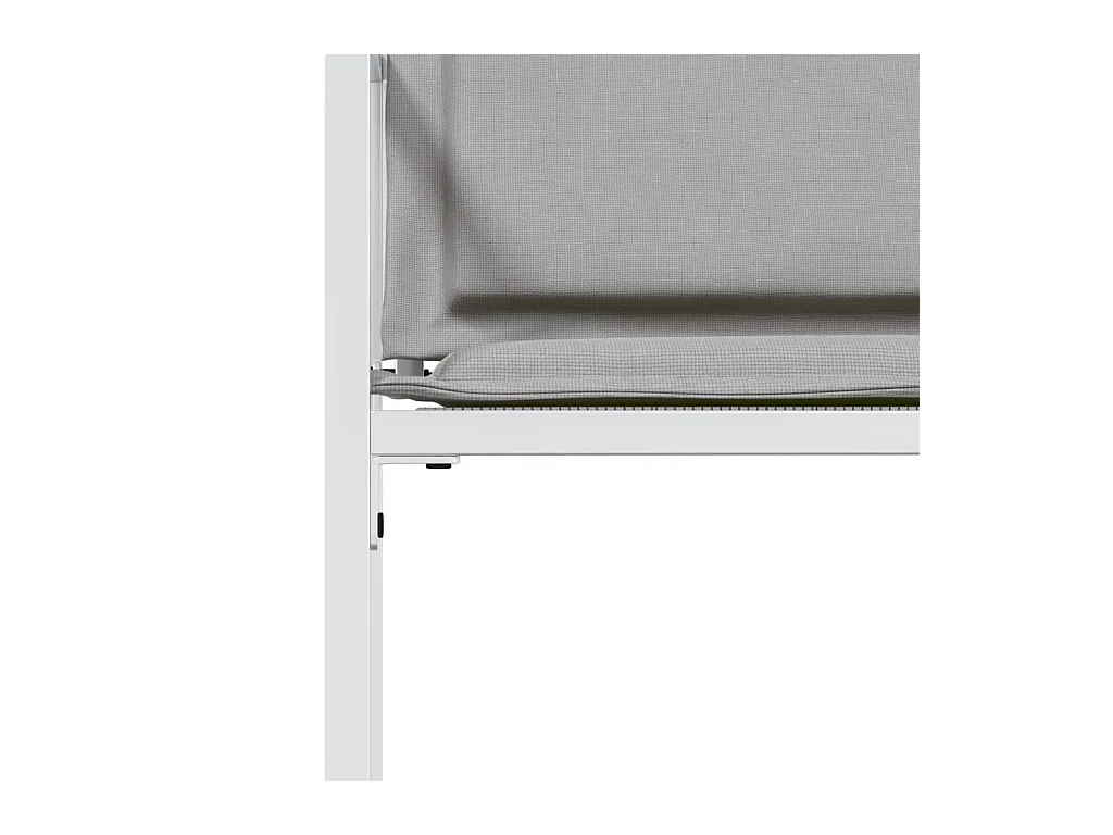 Chaises de jardin avec coussins lot de 4 blanc acier/textilène