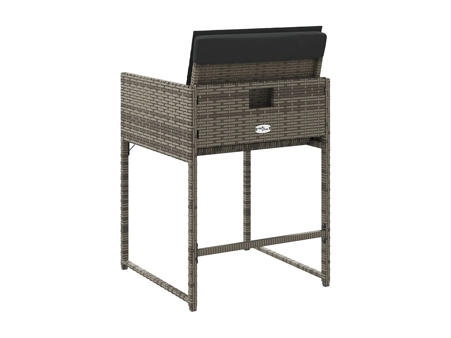 Sillones de jardín con cojines 4 unidades ratán sintético gris