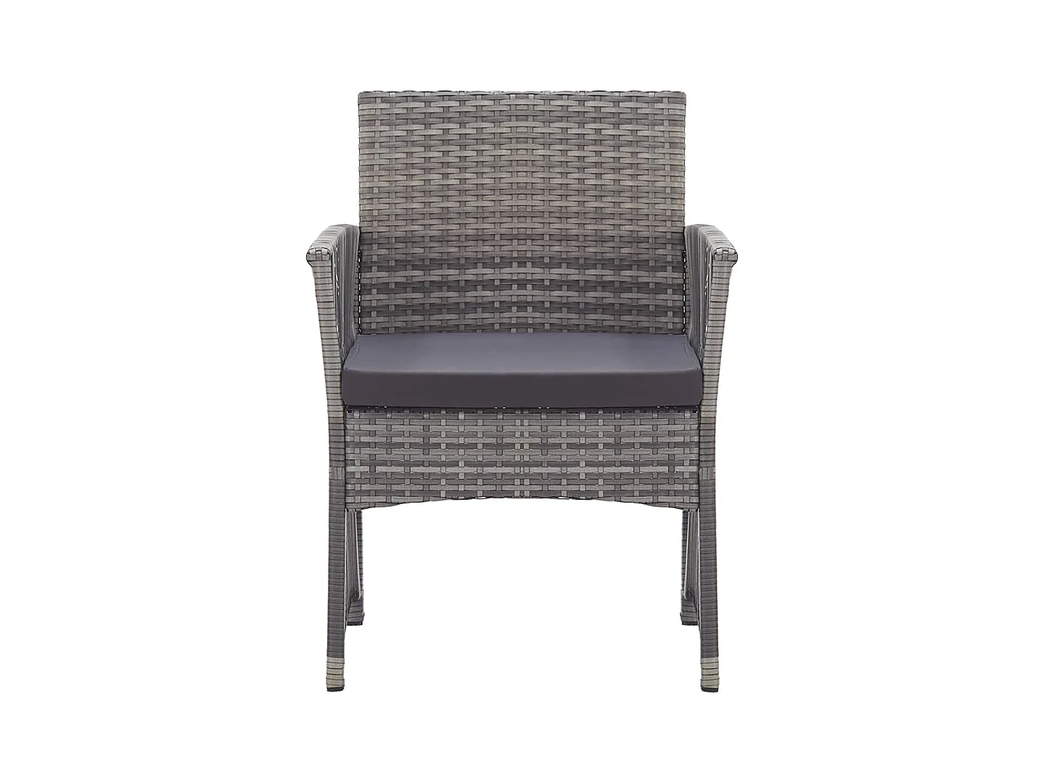 Fauteuils de jardin et coussins 2 pièces Anthracite Résine tressée