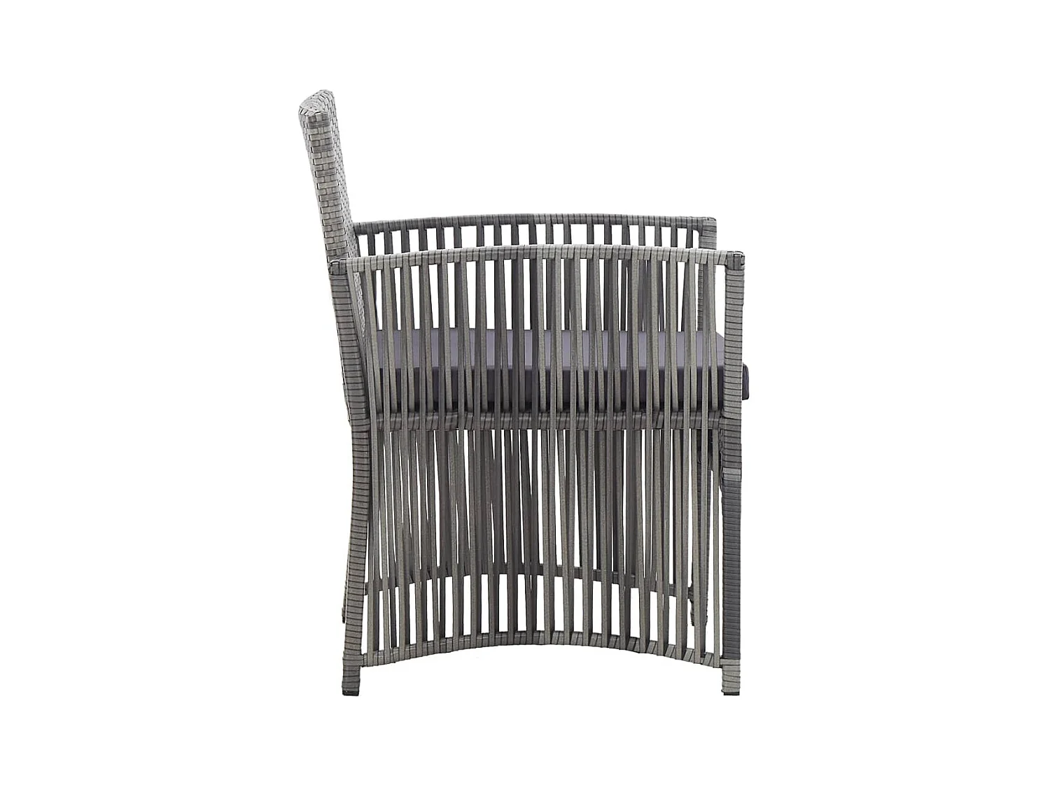 Fauteuils de jardin et coussins 2 pièces Anthracite Résine tressée