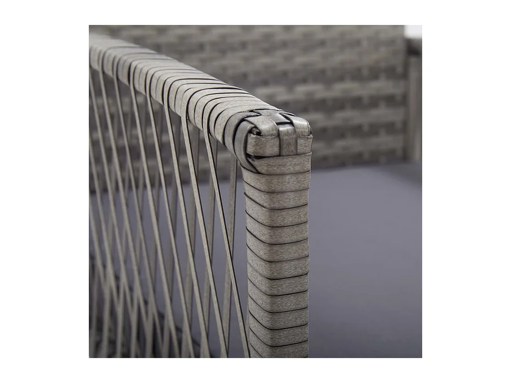 Fauteuils de jardin et coussins 2 pièces Anthracite Résine tressée