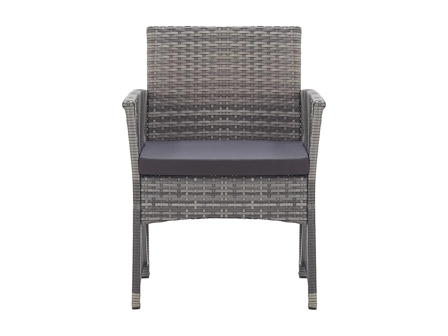 Fauteuils de jardin et coussins 2 pièces Anthracite Résine tressée