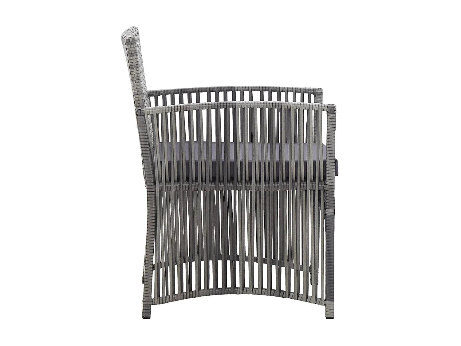 Fauteuils de jardin et coussins 2 pièces Anthracite Résine tressée