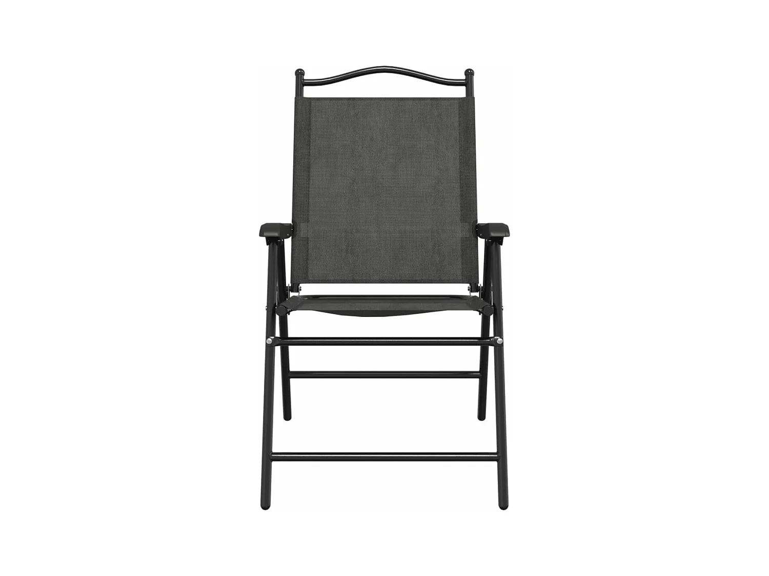 Chaises de jardin pliables lot de 4 en acier et textilène