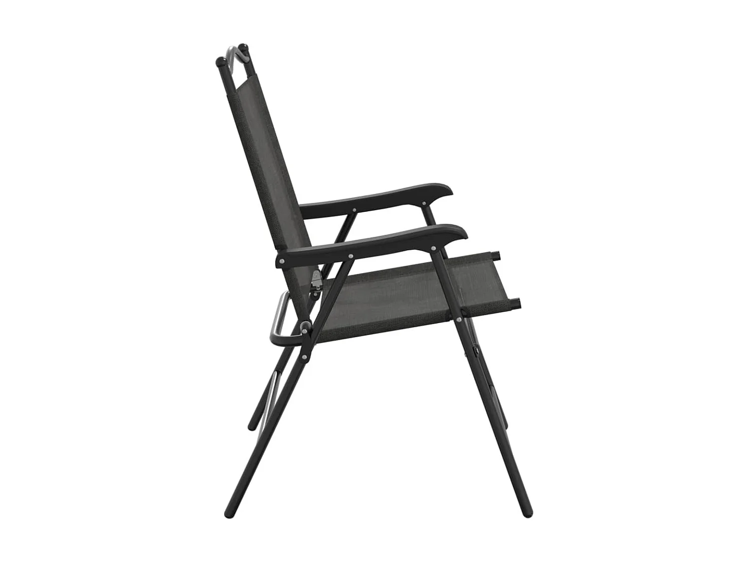 Chaises de jardin pliables lot de 4 en acier et textilène