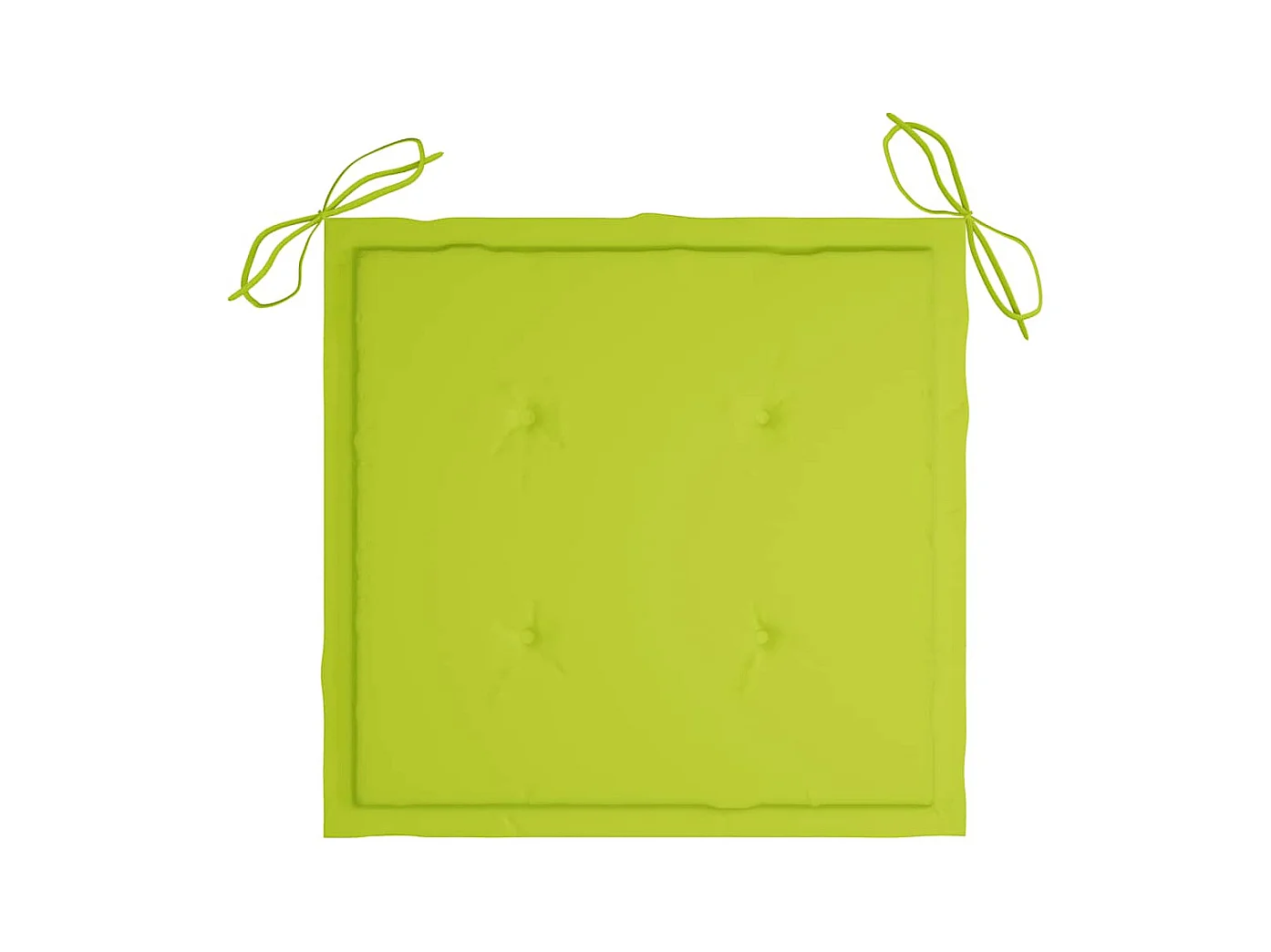 Chaises de jardin avec coussins vert vif 4 pièces Bois de teck