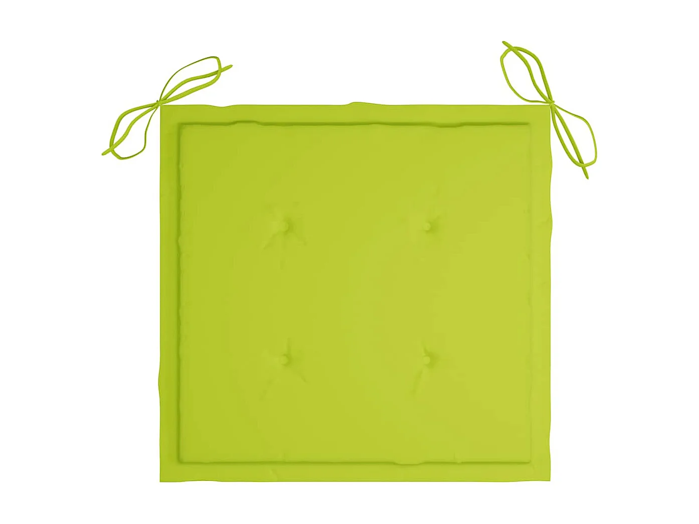 Chaises de jardin avec coussins vert vif 4 pièces Bois de teck