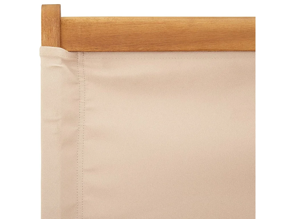 Chaises de jardin pliantes lot de 8 beige tissu et bois massif