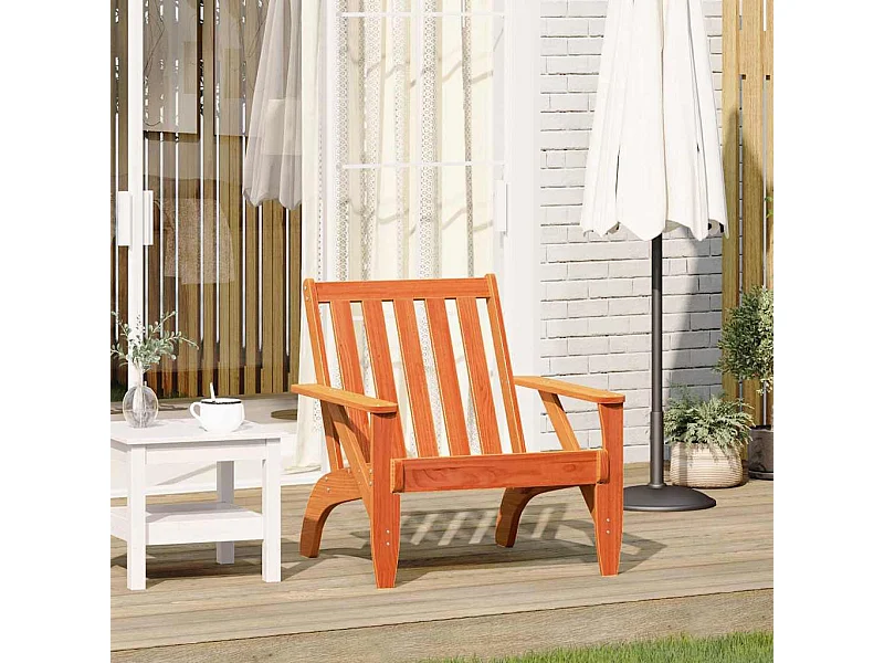 Chaise de jardin adirondack cire marron 75x77x77 cm