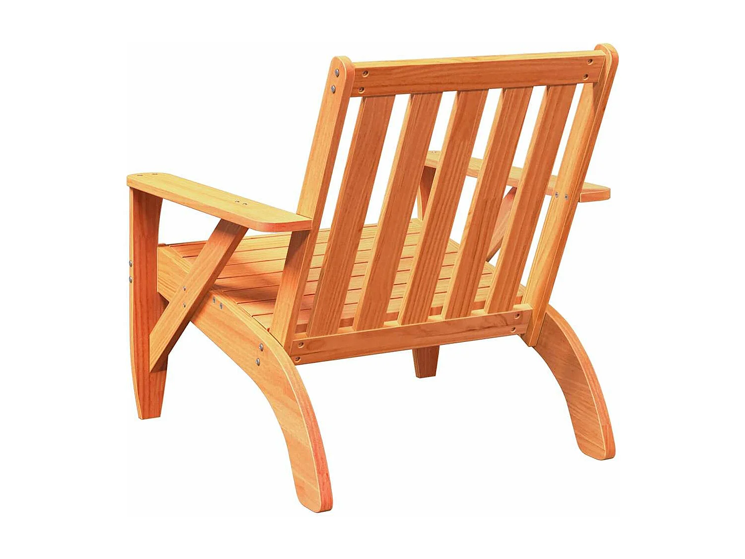 Chaise de jardin adirondack cire marron 75x77x77 cm