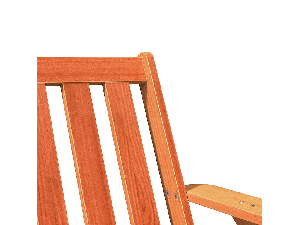 Chaise de jardin adirondack cire marron 75x77x77 cm