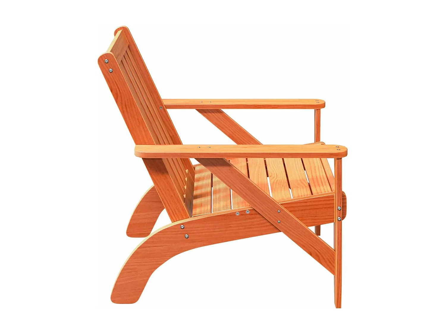 Silla adirondack de jardín marrón cera 75x77x77 cm