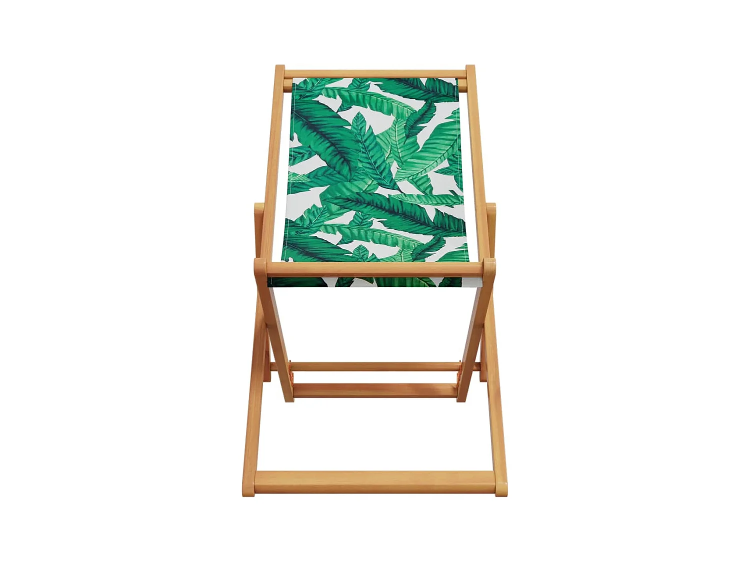 Silla de playa plegable madera maciza de eucalipto y tela hojas