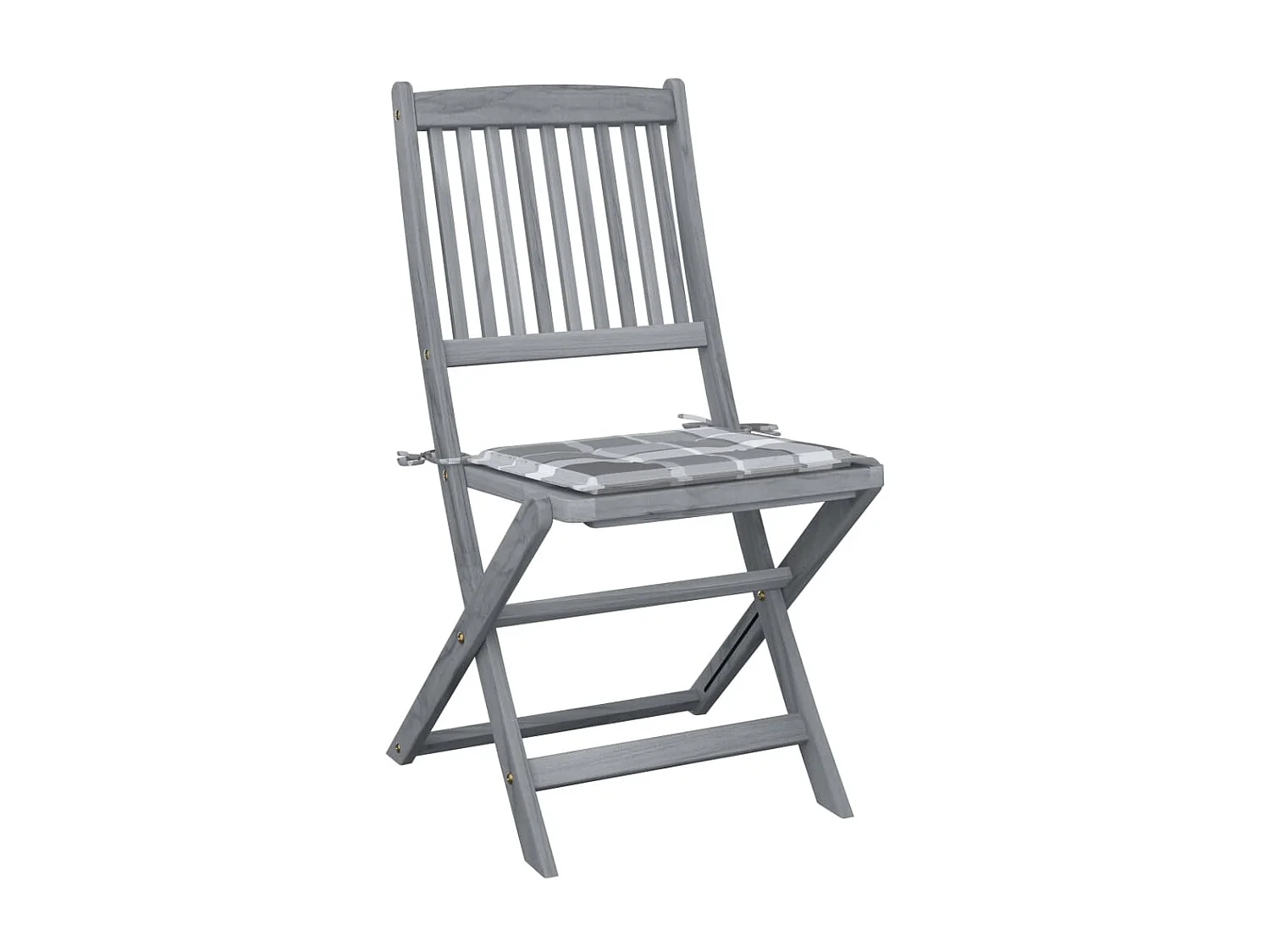 Chaises pliables d'extérieur 6 pièces avec coussins Bois d'acacia