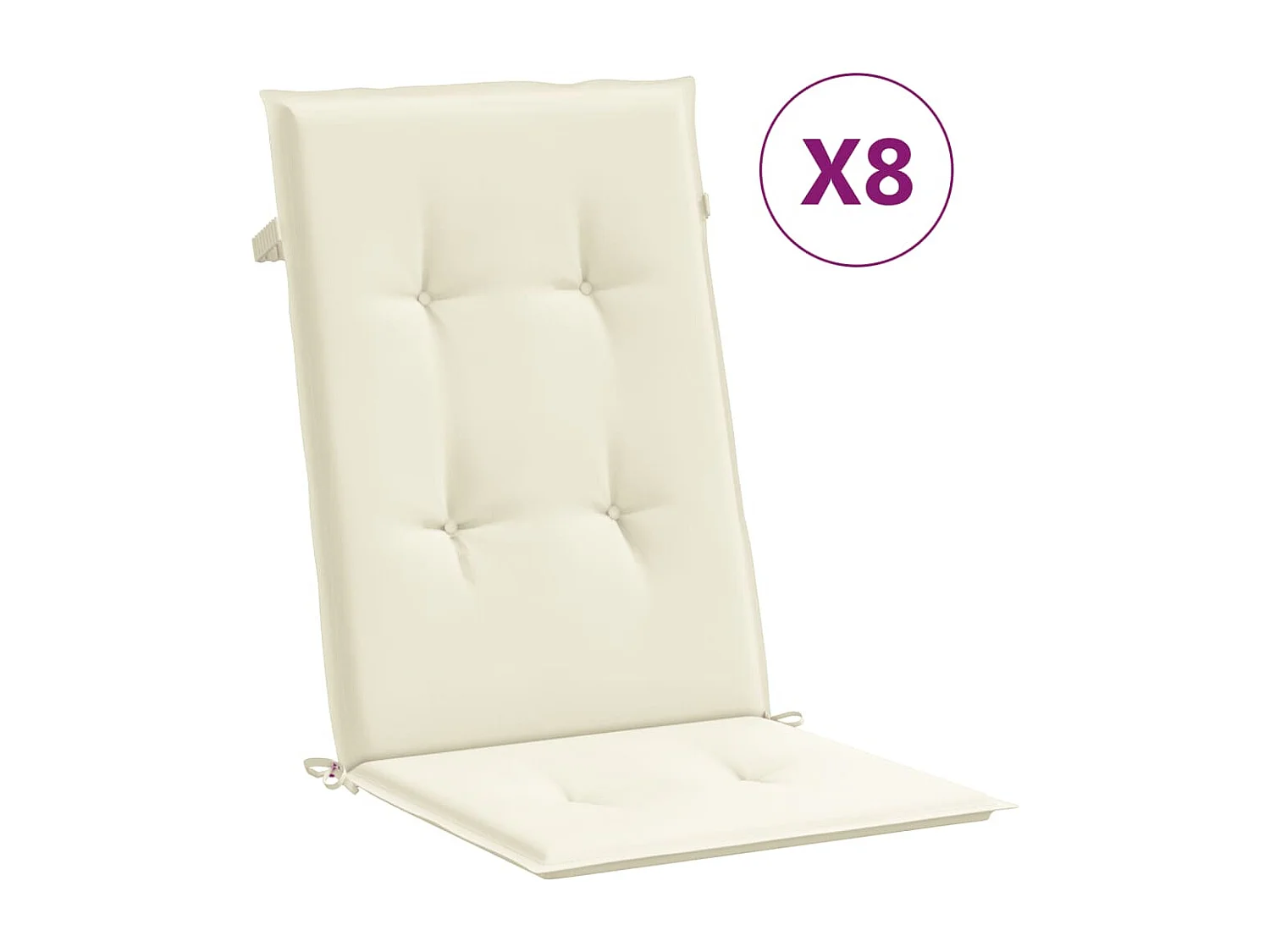 Cadeiras de jardim reclináveis com almofadões 8 peças teca maciça