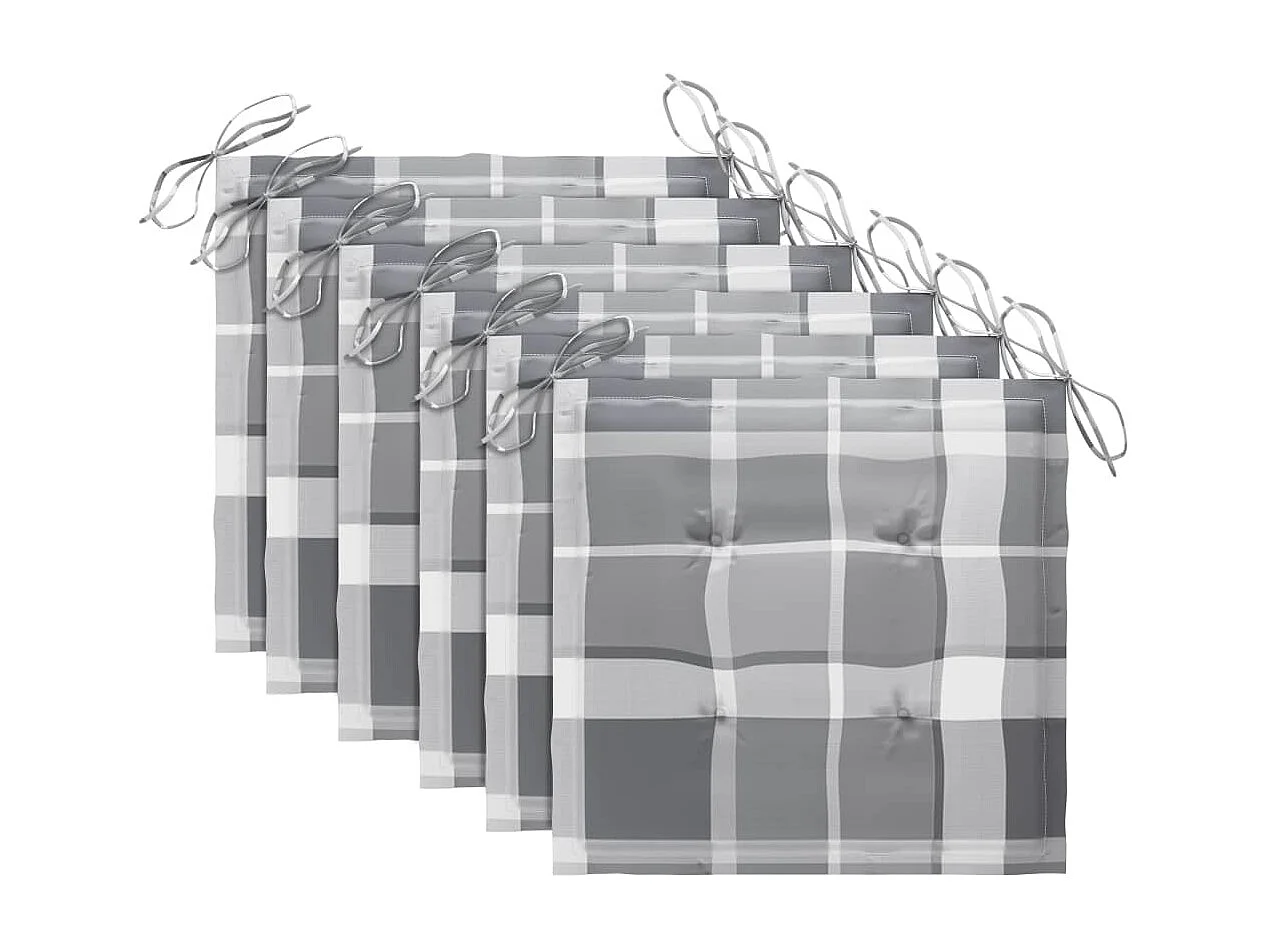 Chaises pliables d'extérieur 6 pièces avec coussins Bois d'acacia