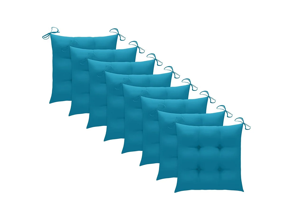 Sillas de jardín y cojines 8 unidades madera maciza de acacia