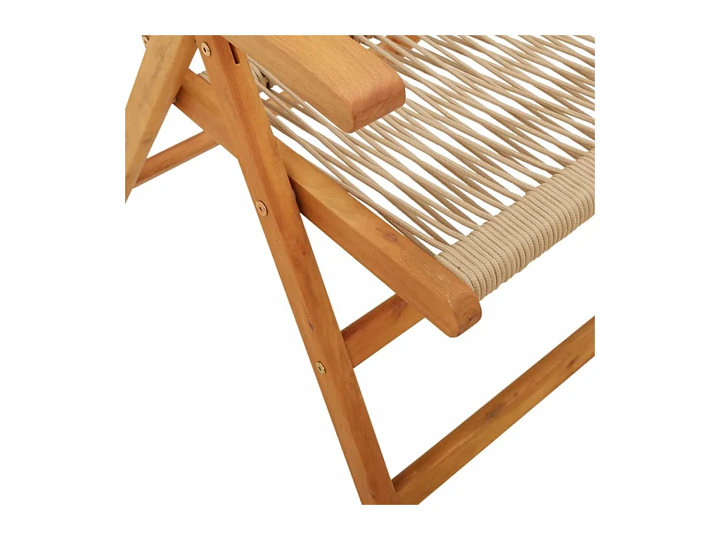 Sillas de jardín reclinables 8 unidades madera maciza acacia beige