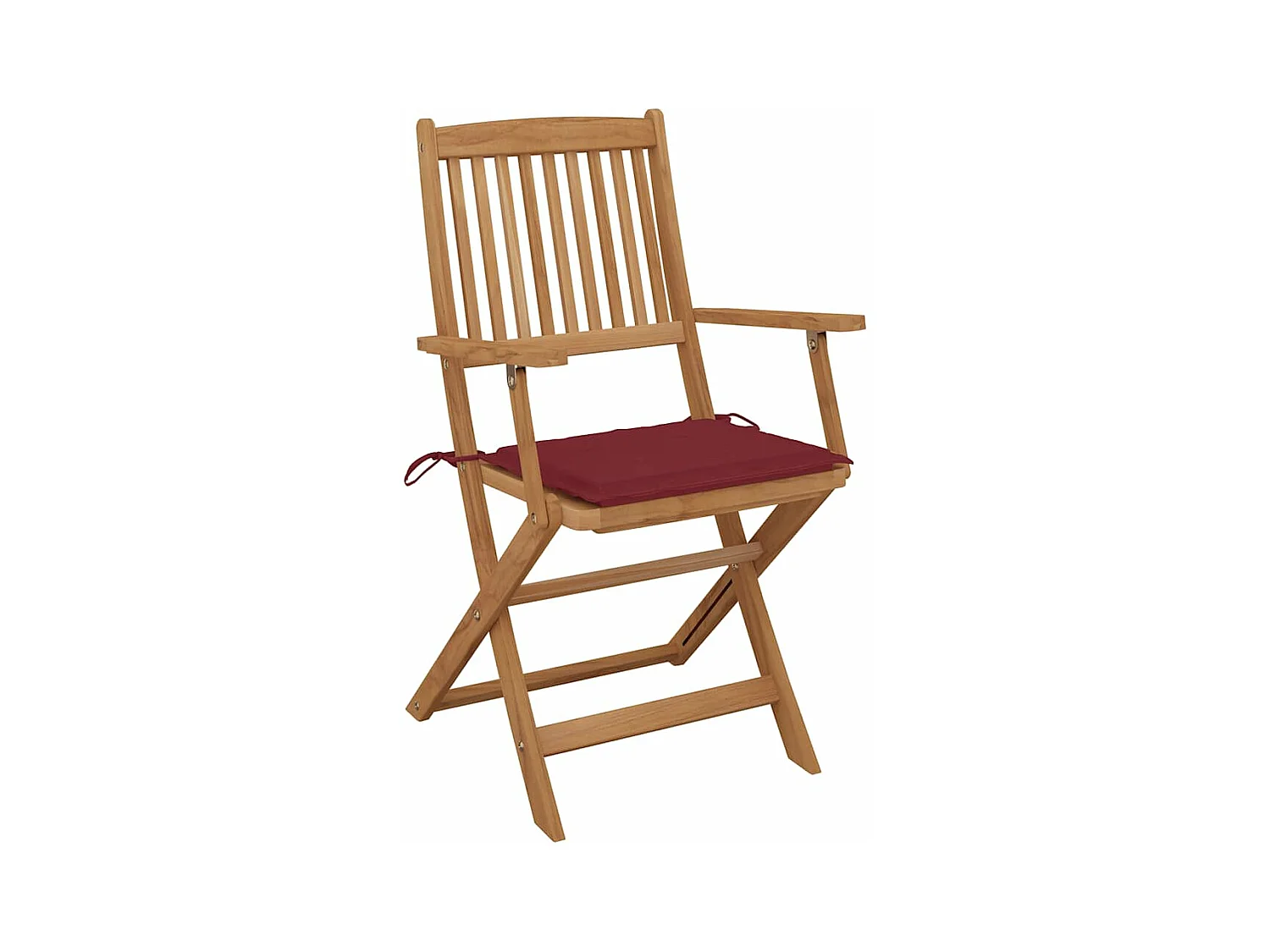 Sillas de jardín plegables 8 unidades y cojines madera maciza acacia