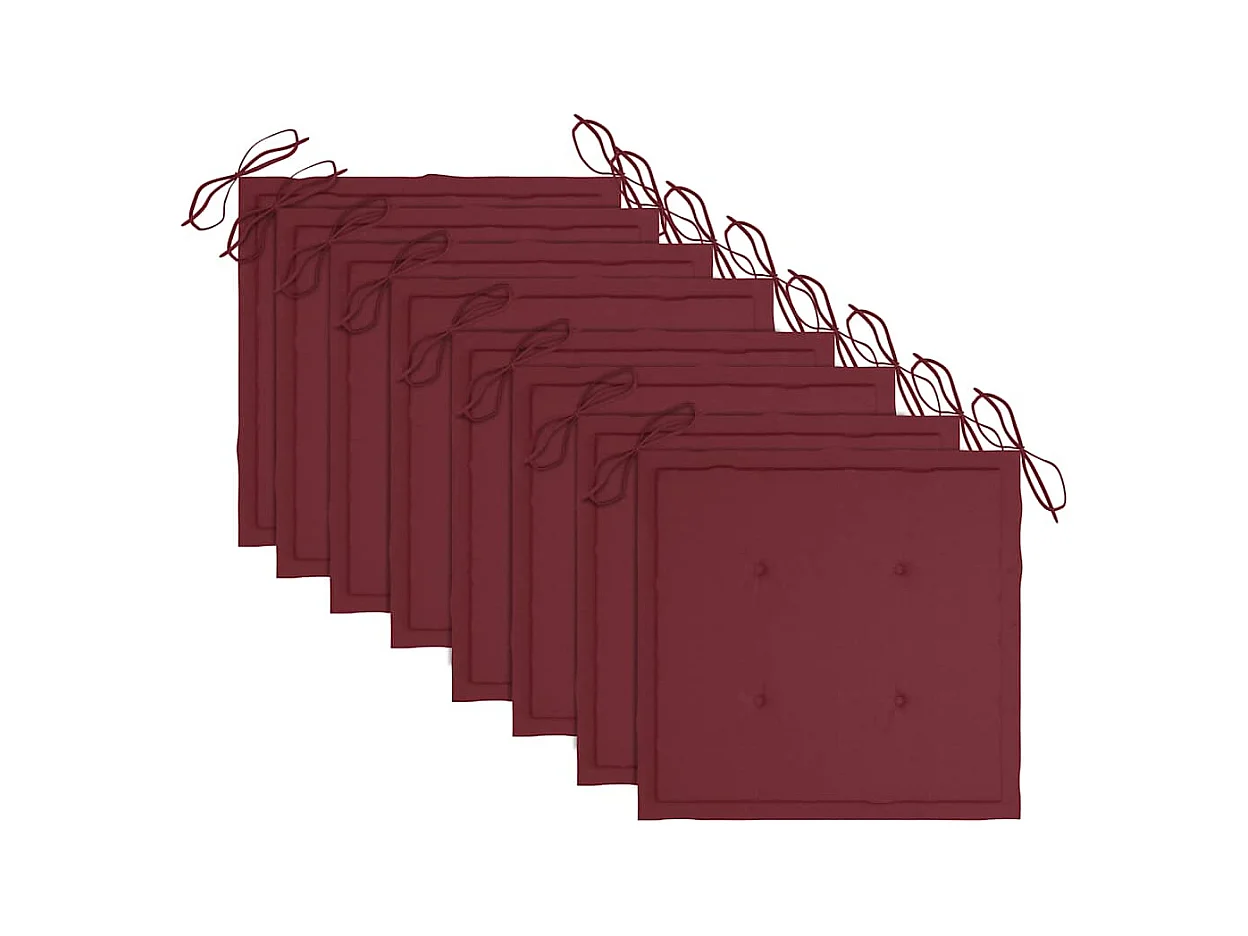 Sillas de jardín plegables 8 unidades y cojines madera maciza acacia