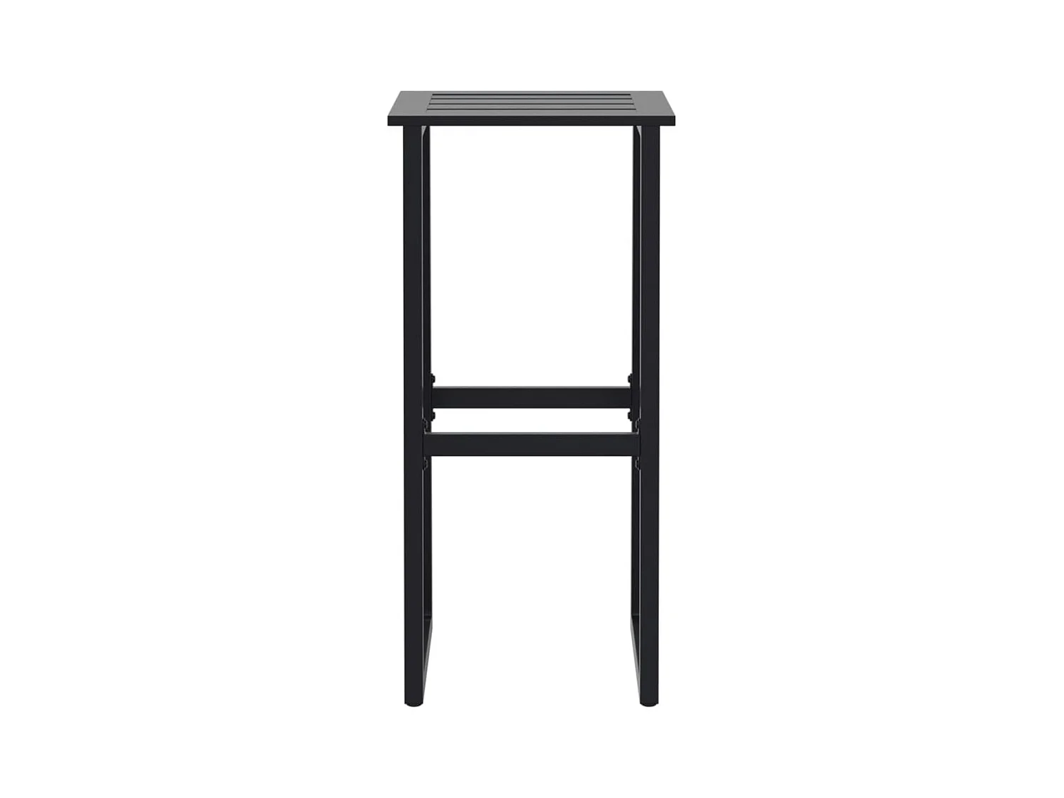 Tabourets de bar lot de 4 noir acier enduit de poudre