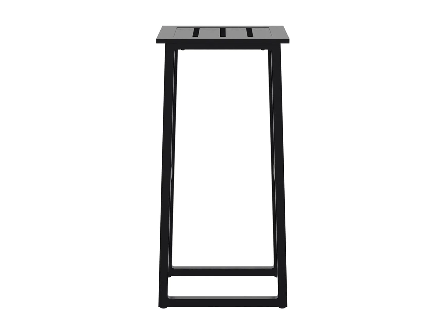 Tabourets de bar lot de 4 noir acier enduit de poudre