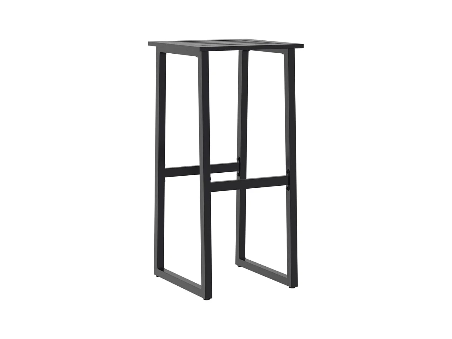 Taburetes de bar 4 unidades acero negro 38x38x80 cm