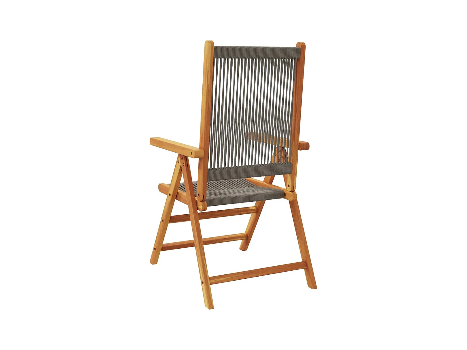 Chaises inclinables de jardin lot de 8 gris bois massif acacia