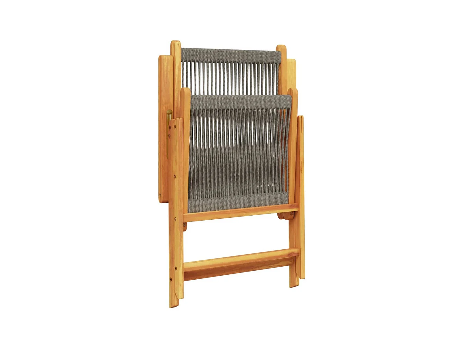 Chaises inclinables de jardin lot de 8 gris bois massif acacia