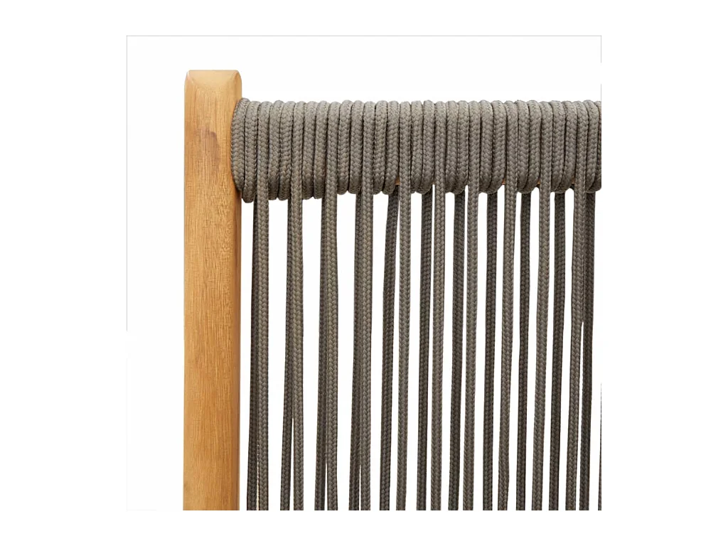 Chaises inclinables de jardin lot de 8 gris bois massif acacia