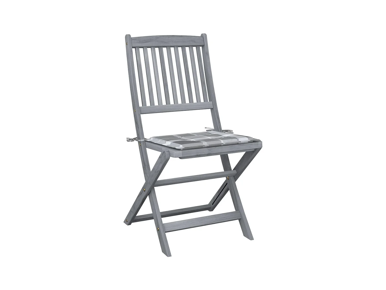 Chaises pliables d'extérieur 4 pièces avec coussins Bois d'acacia